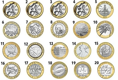 Rare two pound coins 2015