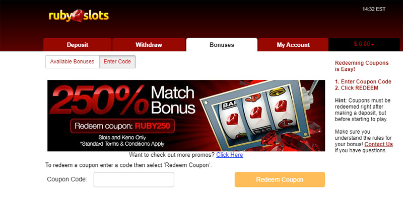 Ruby slots casino 300 no deposit bonus codes 2020 download